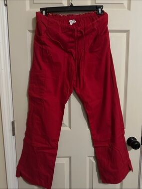 Dickies Red Elastic Waist Scrubs
